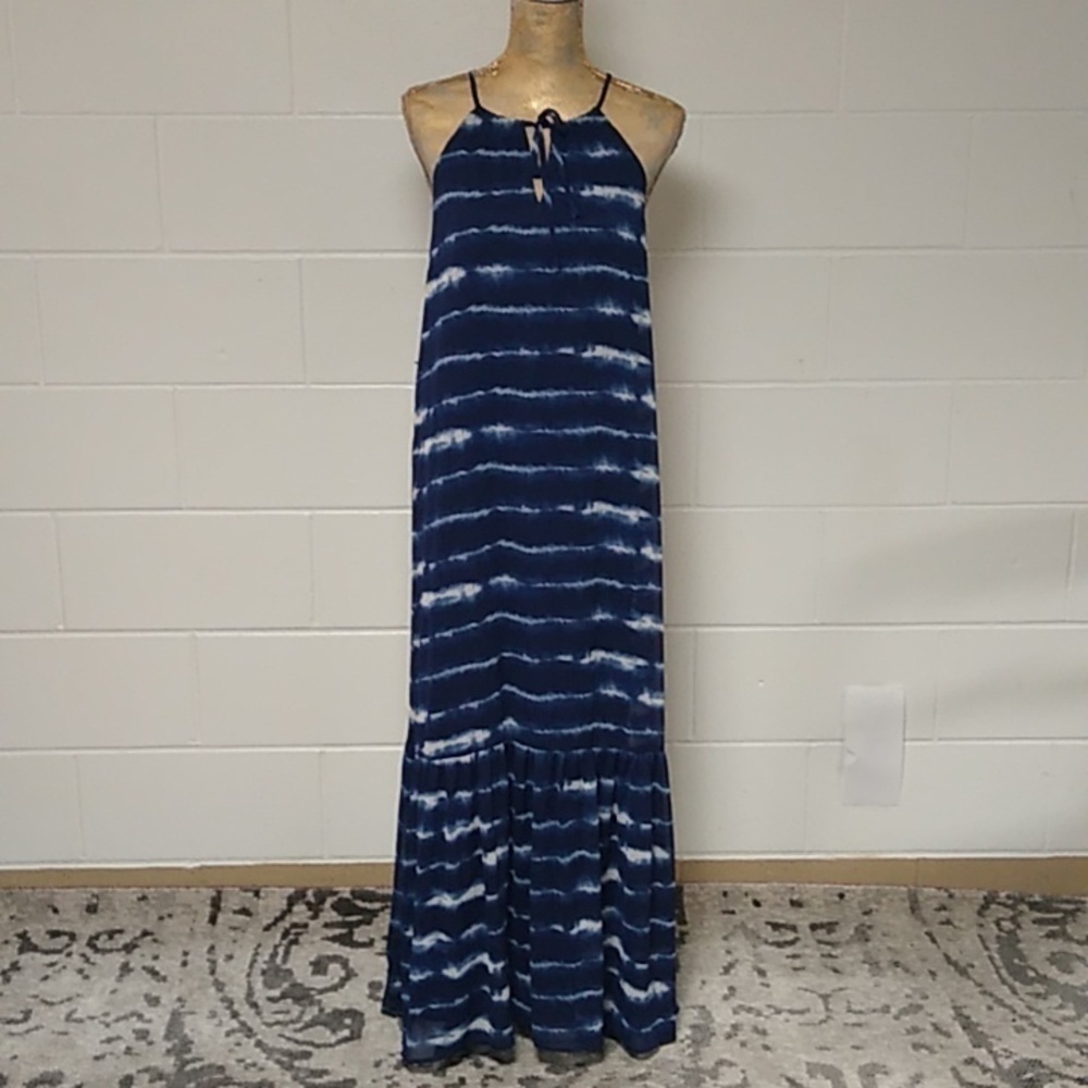 BANANA REPUBLIC TIE DYE, HALTER STYLED, MAXI DRESS BOHO